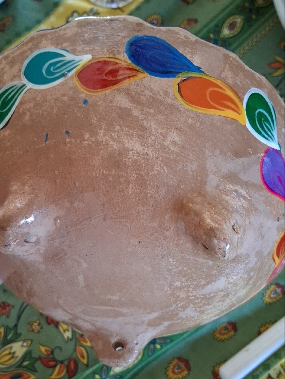Mexican Clay Bowl 7 Inch Diameter - Picture 3 of 3
